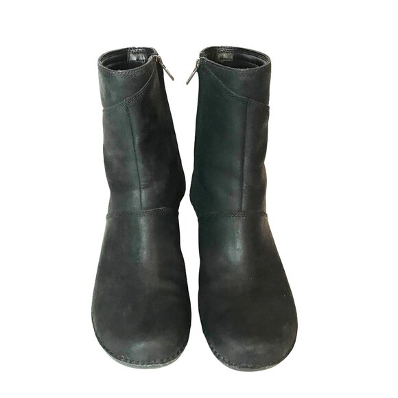 MERRELL Emma Womens 8/38.5 Black Leather Mid Calf Boot Side Zip 2156916 - Picture 2 of 10